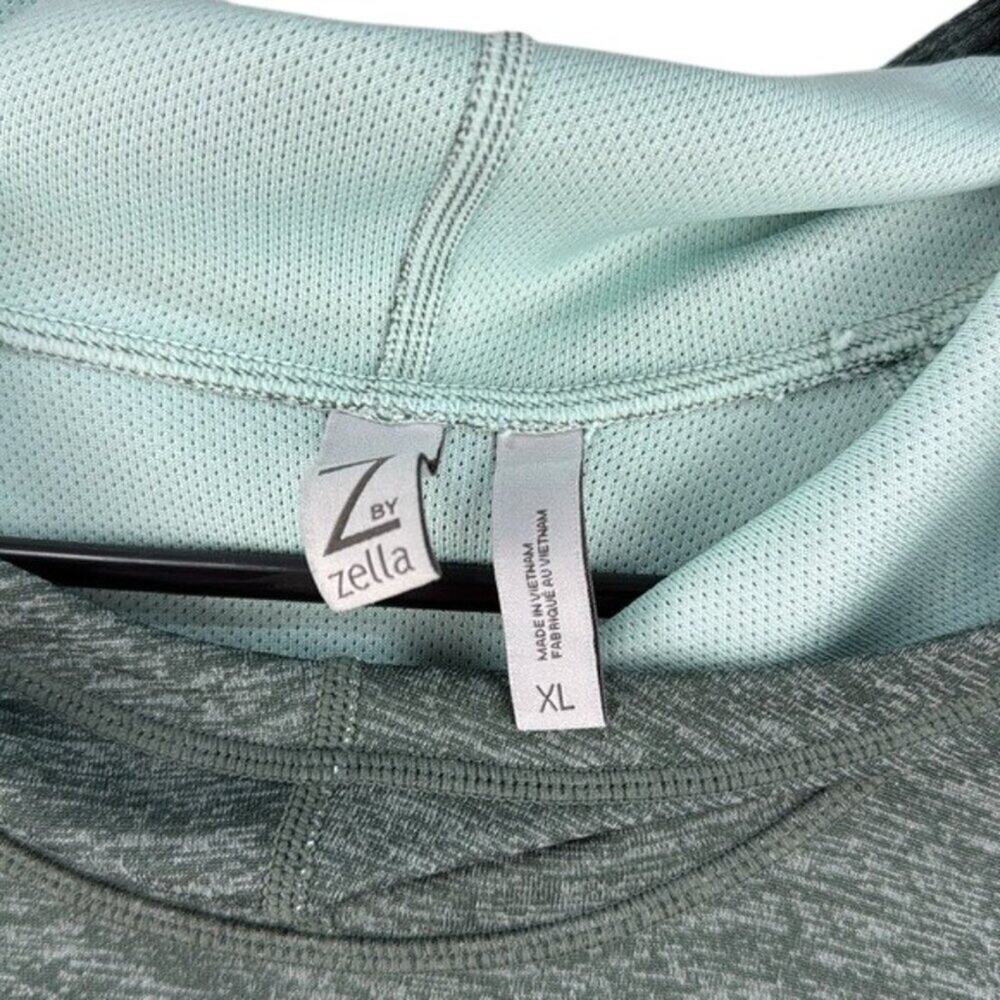 Zella Sweatshirt Green Hooded Women's Size XL - Picture 3 of 5